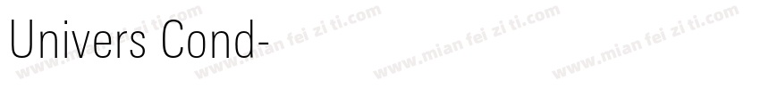 Univers Cond字体转换